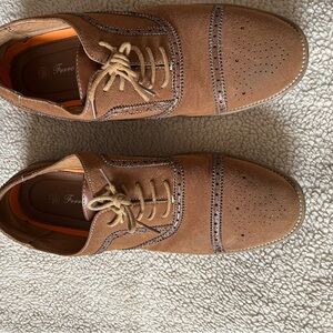 Ferro Aldo Beautiful Men Brown Oxford Lace Up Suede Shoes, Size 10 1/2 M, in